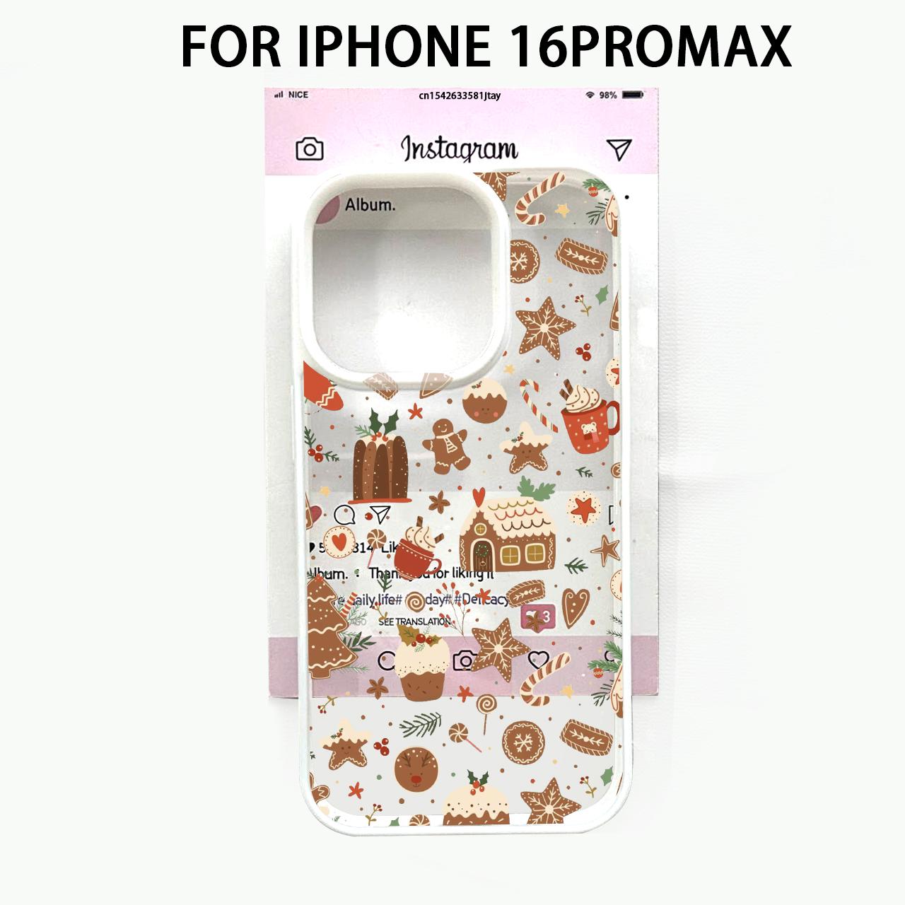 

Для iPhone 16ProMax Чехол с зимним рождественским узором с елкой для iPhone 16 Pro Max Пейзаж со снежным домом Ударопрочные чехлы Coque iPhone 16 Pro Max
