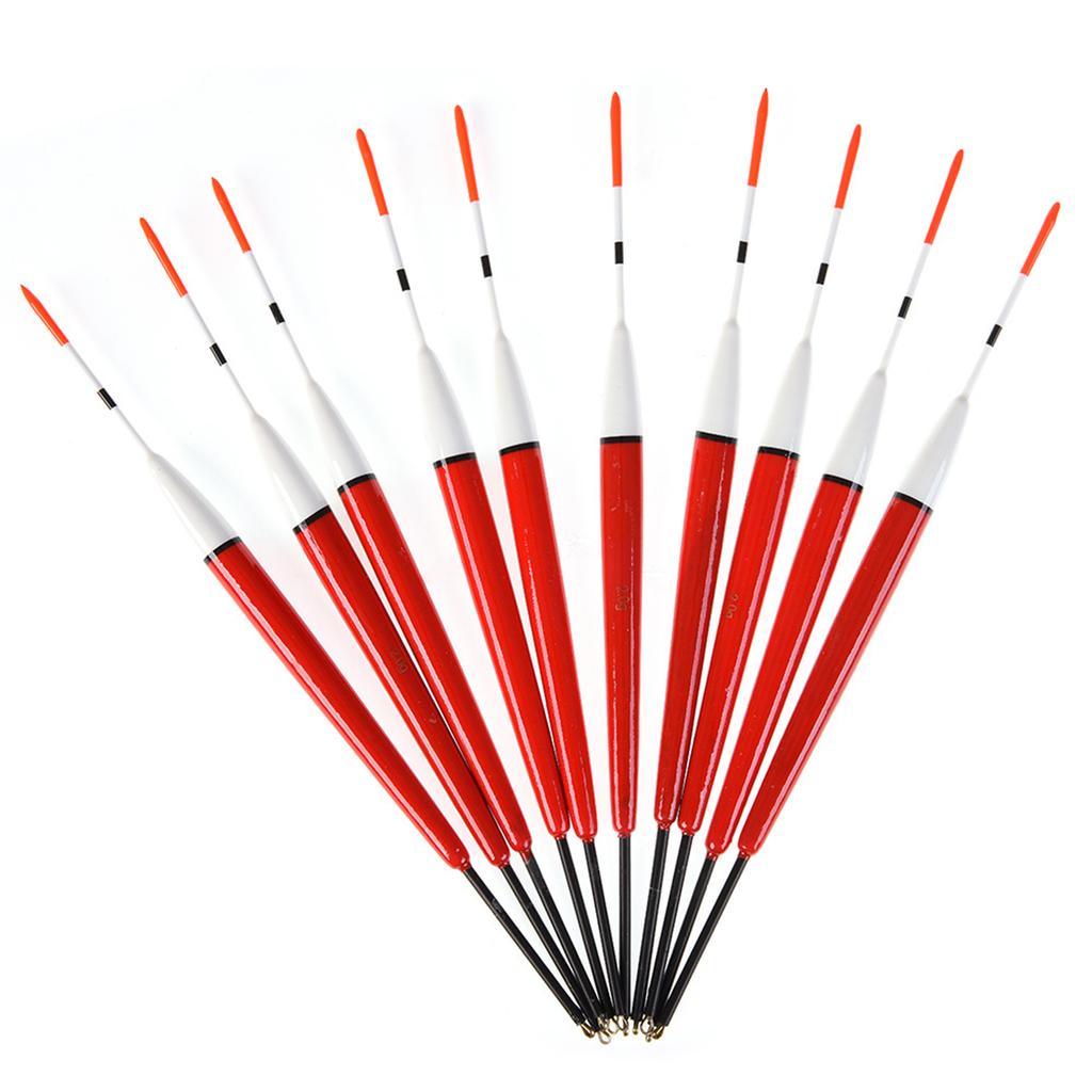 10Pcs Long Tail Fishing Bobber Buoy Vertical Drift Floats Paulownia Wood Fishing Floats Fishing Accessories Enduring