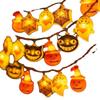 LED Halloween String Lights - Pumpkin, Ghost & Skeleton Waterproof USB/Battery Decorative Lights