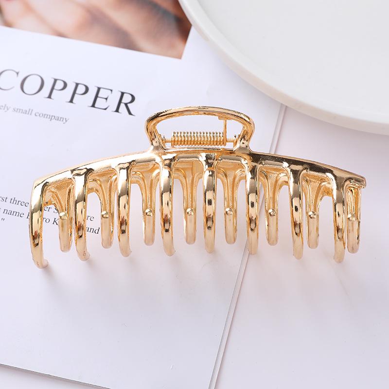 European & American Metal Cat Claw Hair Clip - Leaf Design for Ponytails