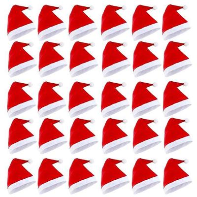 Classic Santa Cap, Unisex Christmas Cap for Adults and Kids, Comfortable Soft Red and White Hat, Free Size, Holiday Party Decorations