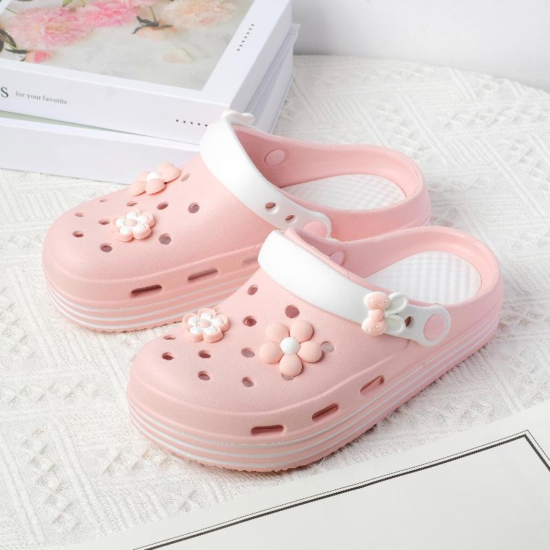 Women's Trendy Summer Floral Clogs – Stylish, Versatile, Thick-Soled Flats with Unique Comfort