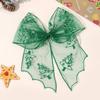 Halloween Bat Bow Hair Clips Bat Embroidery Lace Tulle Veil Gothic Hairpins Spooky Cosplay Hair Accessories For Women Girls