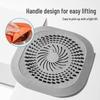 Square Silicone Bathroom Drain Cover, Anti-Clogging Hair Filter