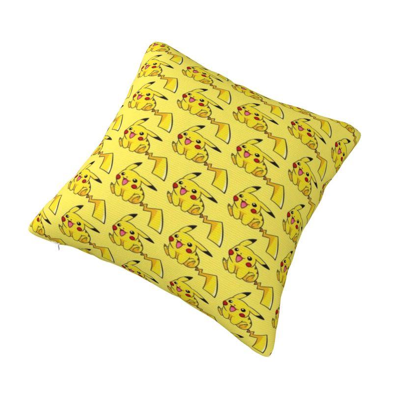 Custom Nordic Pikachus Anime Game Sofa Cushion Cover Polyester Cartoon Manga Pillow Case