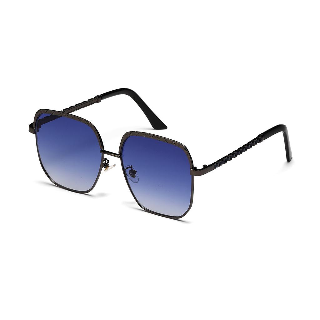 Large Frame Glasses Plain Sunglasses Women Ins Metal Square Sunglasses Men'S Glasses