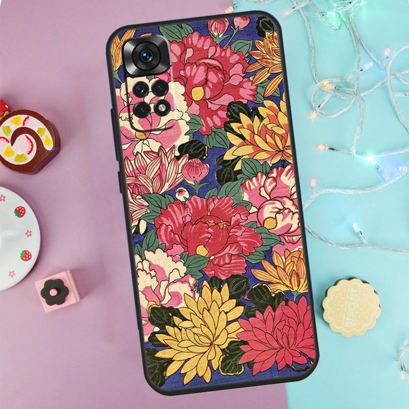 Chrysanthemum Case For Xiaomi Redmi Note 14 13 9 10 11 12 Pro 9S 10S 11S 12S Redmi 13C 10C 12C 14C Cover