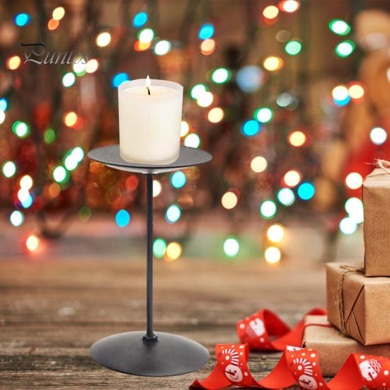 3-teiliges Weihnachts-Kerzenständer-Kerzenhalter-Set aus Metall, moderner, eleganter Tisch-Kerzenständer für Heimdekoration