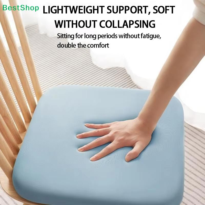 Cool Ice Silk Milk Fiber Rebound Cushion Breathable Anti-Fatigue Seat Pad for Office/Car/Chair