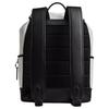 Coach League 29 Klassisches Logo Print Color Block Klappe Beschichtetes Canvas Rucksack Großer Herrenrucksack Schwarz Weiß CU201-XTP