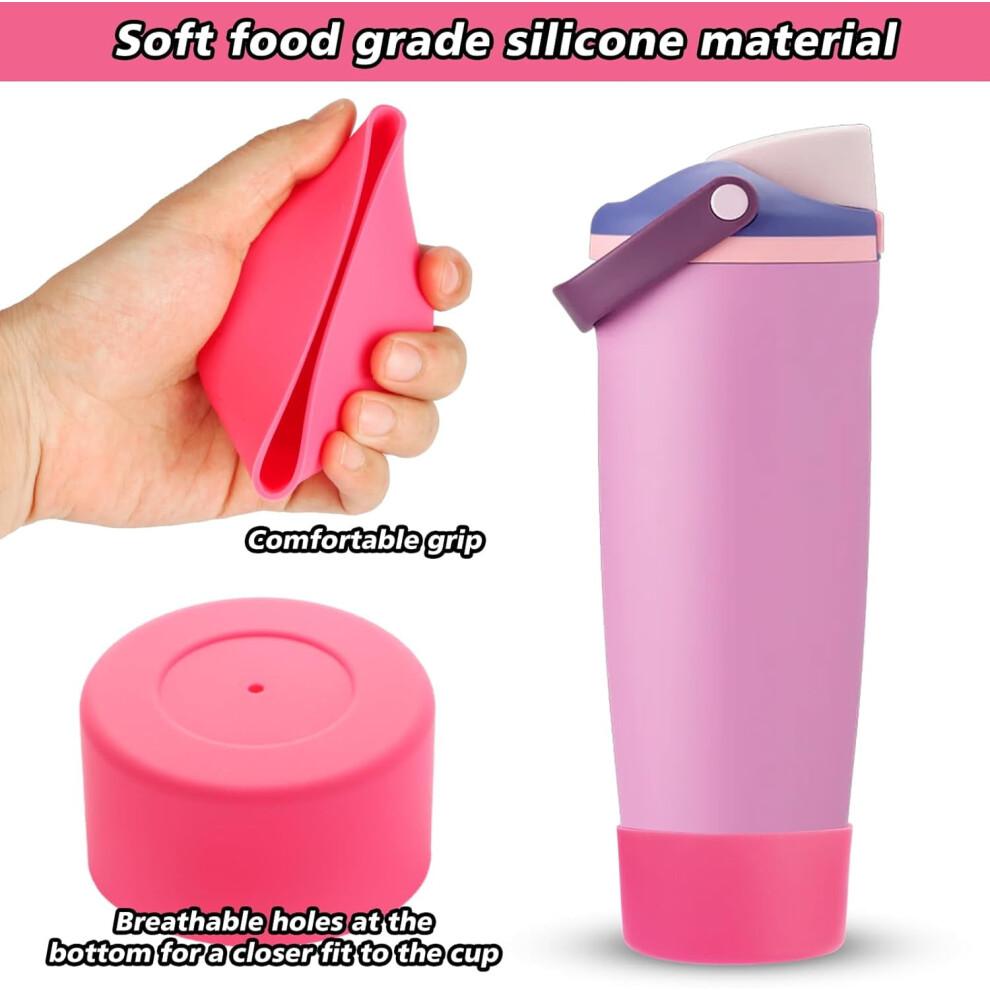 2Pcs Silicone Boot for Owala 30oz & 40oz FreeSip Sway Bottles & Tumblers, Accessories for Owala - Rose red