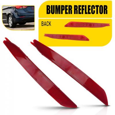 For 2014-2016 Hyundai Elantra Red Lens Rear Bumper Lower Reflector Left Right V