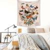 Bohemian tapestry butterfly pattern wall hanging for home room decoration background fabric on the wall above the bed