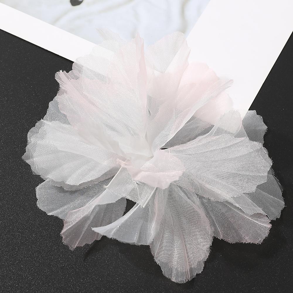 10Pcs 3D Flower Organza Lace Patches Applique For Bridal Wedding Dress Home Gradient Lace Trim Sewing Accessories Room Decora