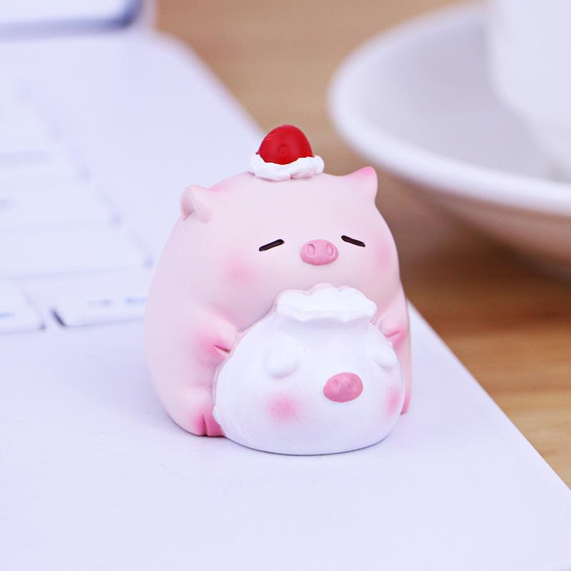 Мини-украшение «Счастливая свинья» - Милое украшение для стола и консоли автомобиля