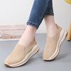 Women's Platform Loafers Moccasins Casual Slip on Thick Sole Height Increase Shake Shoes for Mother Plus Size