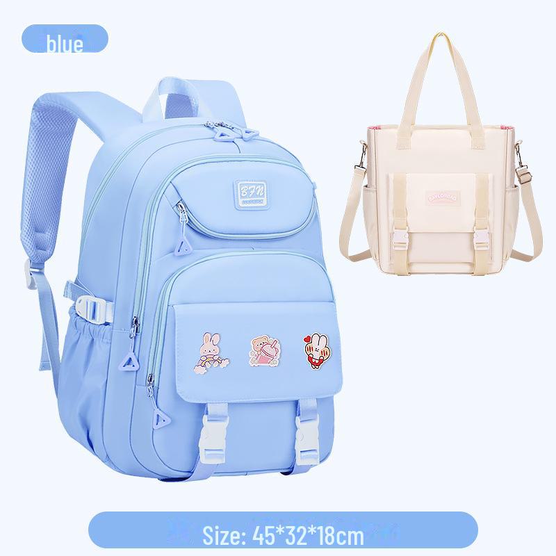 Large Capacity Backpack for Junior and Senior High School Students, Girls, Grades 3-6-9 with Burden-Reducing Design