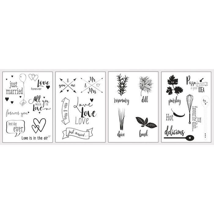 Papier de transfert avec Modèle Love and Kitchen 5xA4