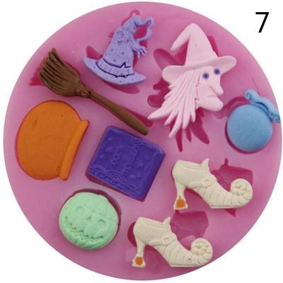 1PC Halloween Series Pumpkin  Web Ghost Bat Shape Silicone Cake Decorating Mold Chocolate Mold Pastr