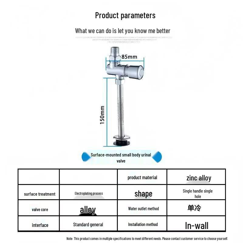 LiIong Manual Push Urinal Flush Valve