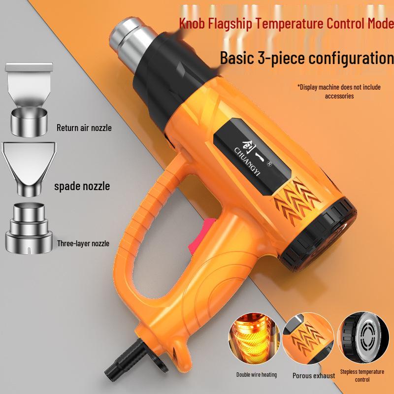 CHUANGYI High-Power Digital Display Heat Gun for Industrial Tile Grout Heating & Film Application