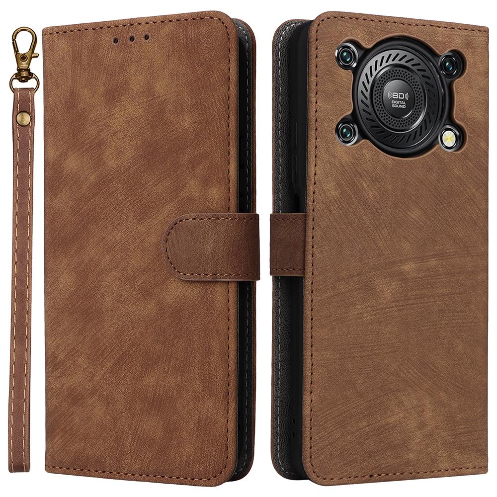 For Oukitel C60/C60 Pro Case Wallet RFID Blocking PU Leather Phone Cover Stand with Strap