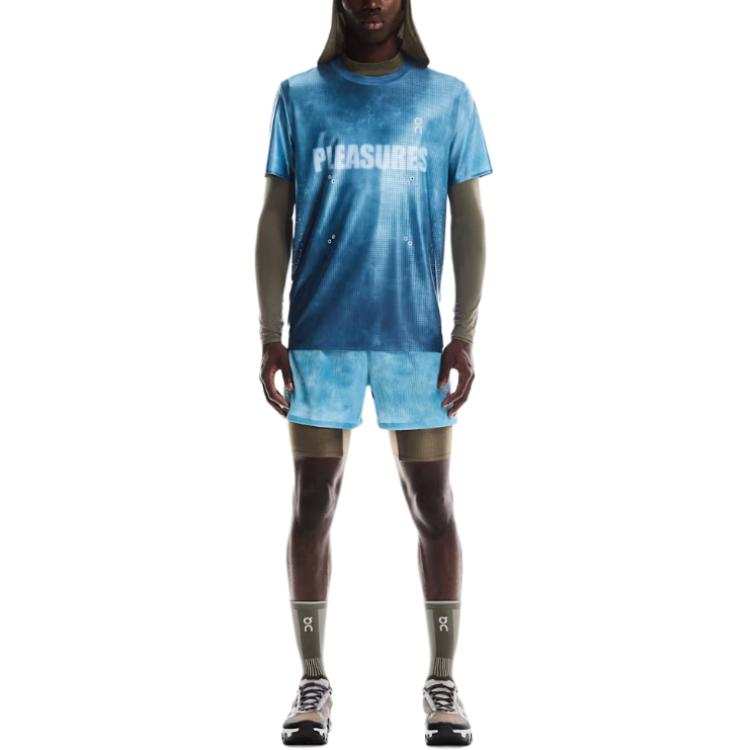 On X PLEASURES X The Loop SS25 Sports Shorts Men's Blue 1MF10343858