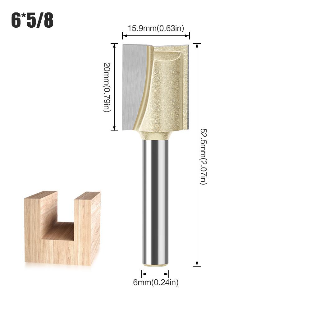 Professional Grade 6 Handle 12 Handle Bottom Cleaning Knife Slotting Knife Flat Bottom Cutter Milling Bottom Engraving Machine Carbide Woodworking
