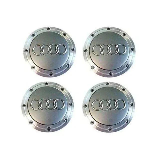 For Audi A34Pcs Car Wheel Center Hub Caps Badge Rim Hubcap 8N0601165A 4B0601165A Accessories For Audi A3 A4 A5 S6 S8 TT A8 Quattro Emblem