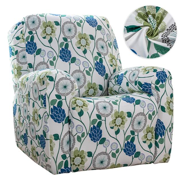 Floral Recliner Sofa Furniture Cover Stretch Reclining Sofa Furniture Slipcovers For Family Room Detachable Lazy Boy Relax Armchair Cover Home Decor