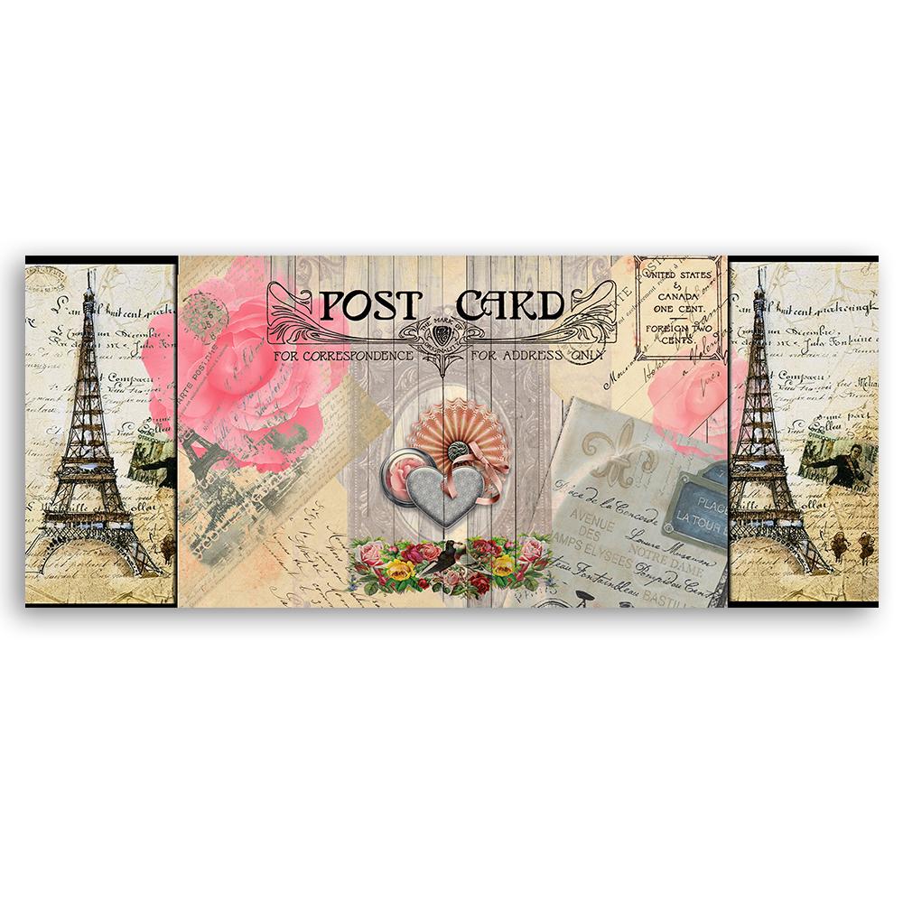 Canvastryck, Vykort från Frankrike