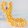 Vintage 16Mm Large Granular High Quality Maillard Gold Faux Crystal Pearl Necklace Clavicle