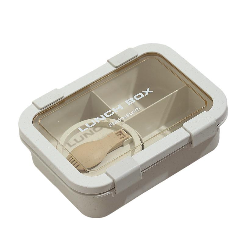 Microwave Safe Wheat Straw Lunchbox With Dividers For Office And School Use