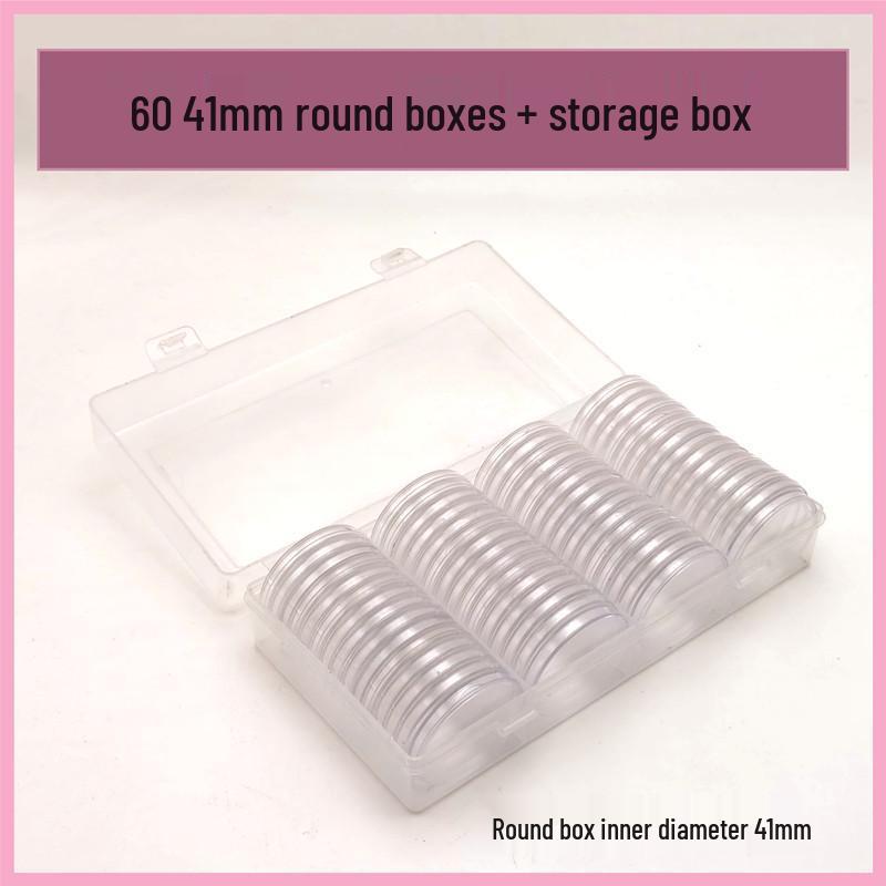 

Набор из 60 круглых коробок для хранения памятных монет «Статуя Свободы», 41 мм прозрачный