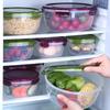 4Pcs/set Food Grade Fridge Organizer Food Storage Container Fresh Fruit Storage Box Snack Sealed Jar Lunch Box Kitchen Organizer