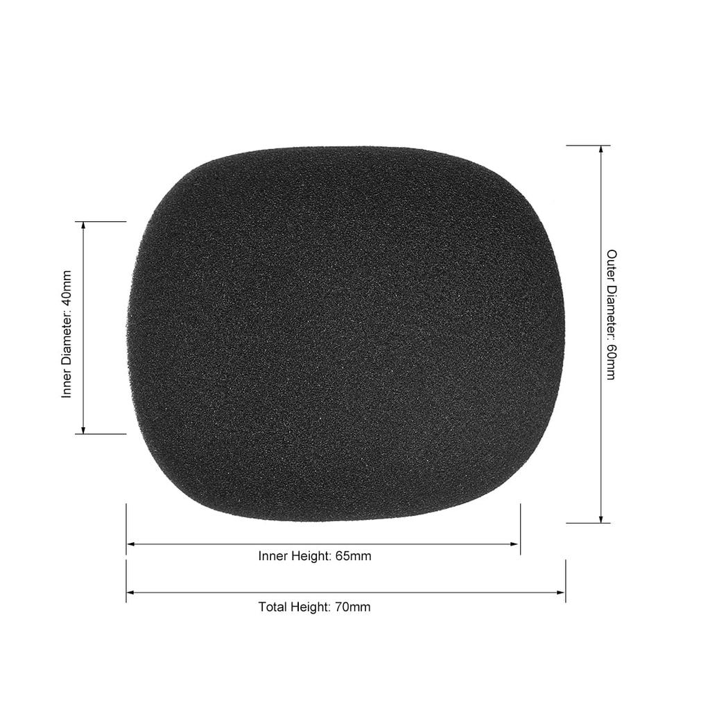 Uxcell Mic Foam Cover 60mm Black 2pcs UC-60