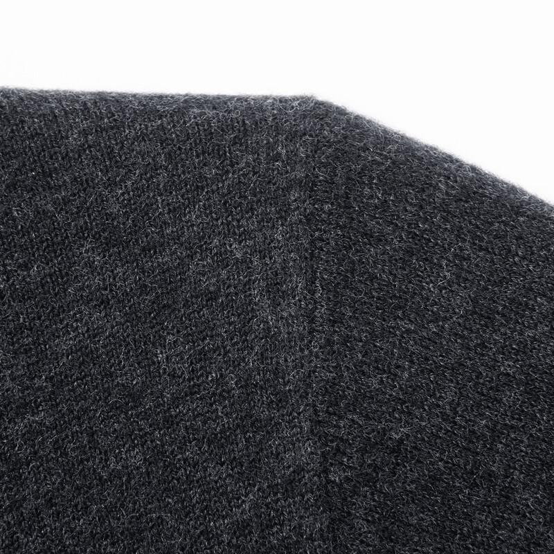DAISHU Men's 100% Lambswool Round Neck Sweater