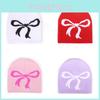 Knitted Bowknot Hat With Warmth For Fall Outdoor Casual Fashion