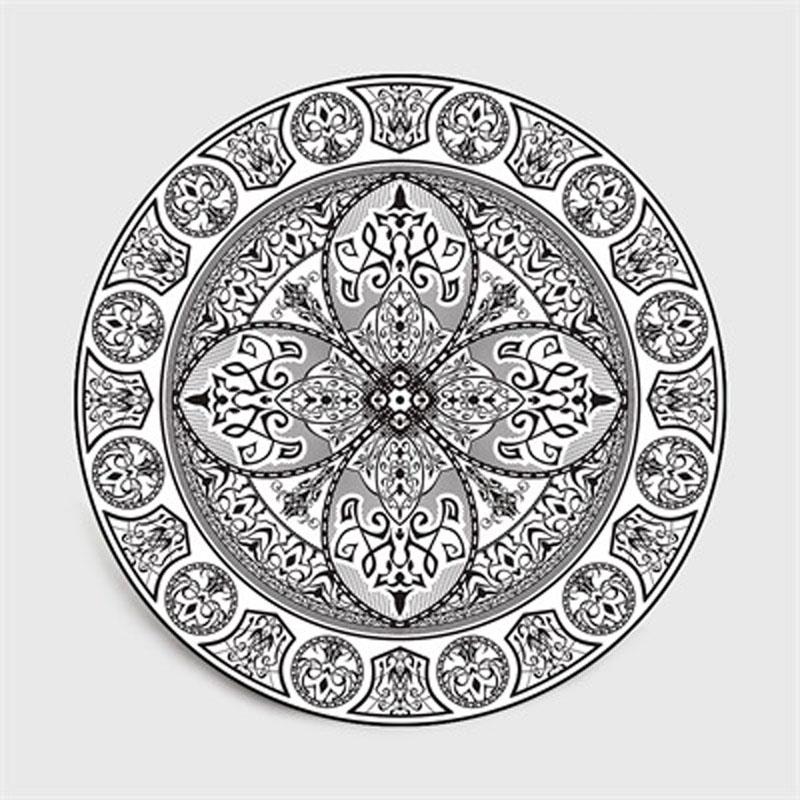 Ethnischer Mandala-Rundteppich für Wohnzimmer, Retro-Totem, Schlafzimmer, Hängekorb, Stuhl, Bodenmatte, rutschfest, Kinderzimmerteppiche, Gebetsmatte