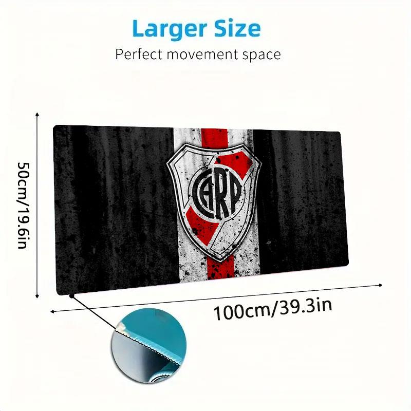River Plate Mouse Pad, Large Gaming Desk Mat, Non-slip XXL Mousepad for Laptop & Tablet, Mini PC Playmat with Stitched Edges