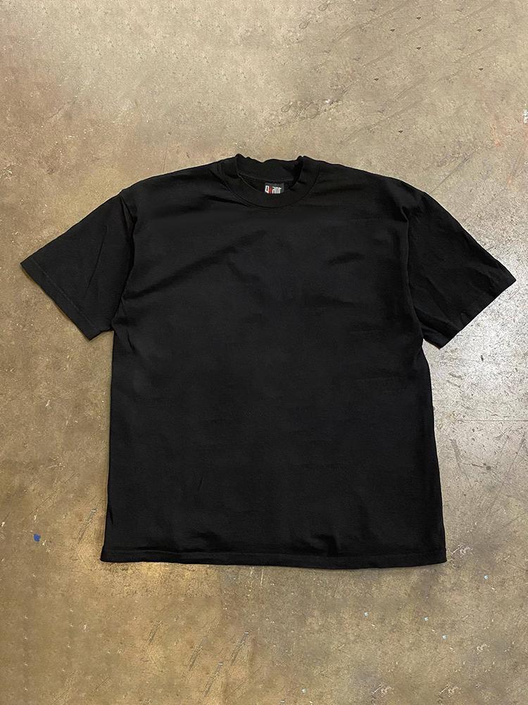 Pure Cotton Double Thread Loose Short Sleeve Tshirt Unisex Basic Heavyweight Color Tshirt Breathable Comfortable Summ
