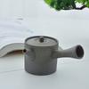 175ml Japanese Style Ceramic Side Handle Teapot Black Pottery Kung Fu Tea Set