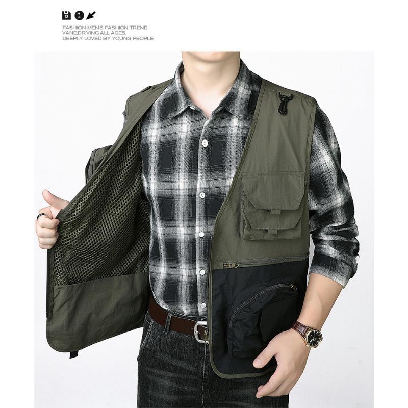 Men S Outdoor Multi Pocket Fishing Photography Casual Vest