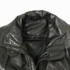 Accewi/Genuine Leather Single Rider Jacket/46/M/Black/Chin Strap/Fully Lined/Inner Pocket/Big Silhouette(USED)