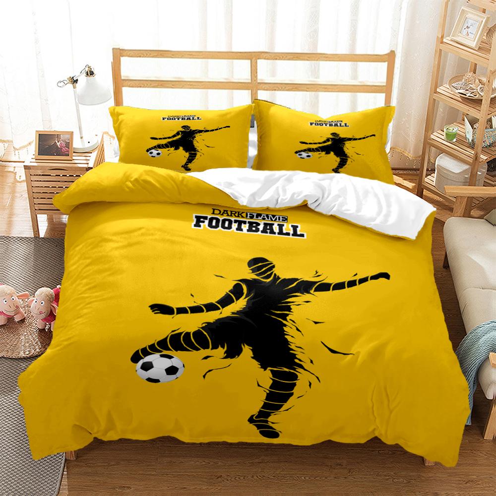 Copripiumino 3D Calcio Calcio/ Calcio Stampa Digitale Poliestere Set Biancheria da Letto Bambino Bambini Coperture Set Copripiumino Ragazzi Per Adolescenti