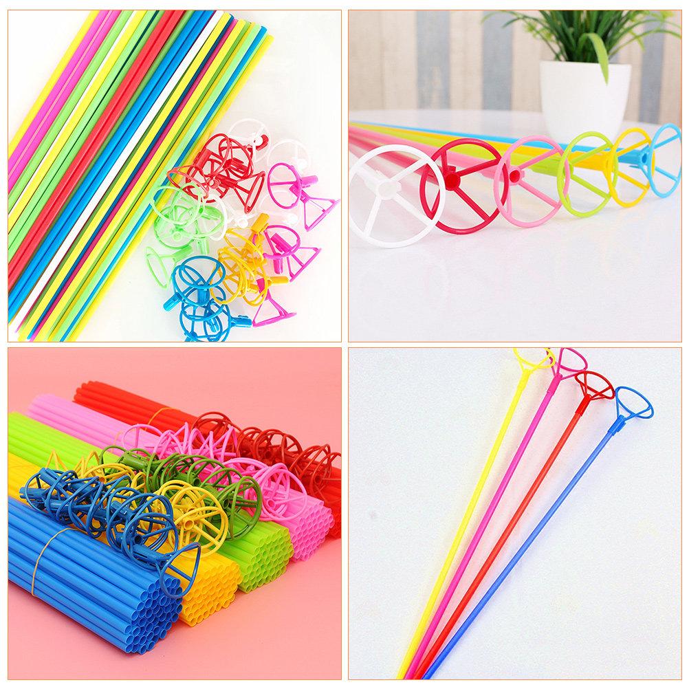 50Pcs Balloon Sticks Cups Plastic Balloon Holders Party Wedding Birthday Table Centerpiece Decoration Balloons DIY