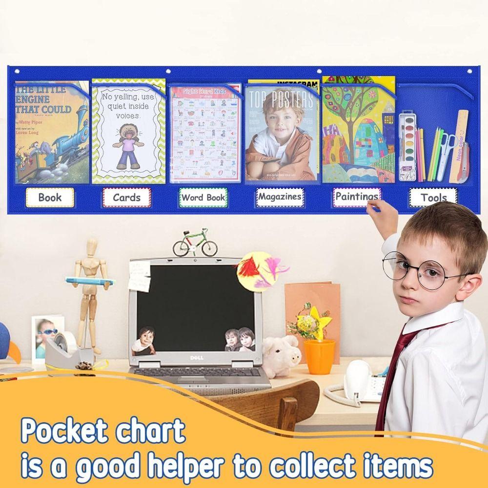 Wandmontierte horizontale Aufbewahrungstaschen-Tafel Wiederverwendbare Aktenaufbewahrungstaschen-Tafel Haushalt