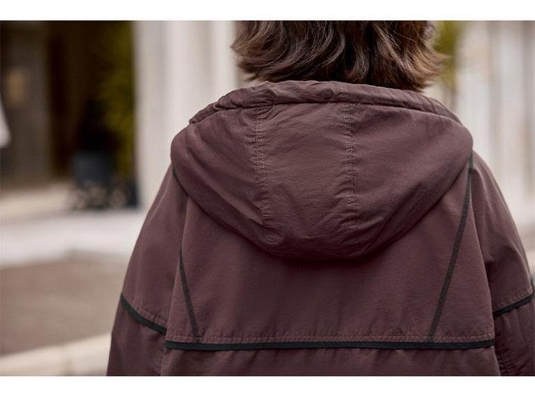 Naiste pluss suuruses fliisvoodriga kapuutsiga parka - Petite talvemoe mantel