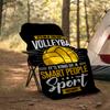 Volleyball Theme Printed Blanket - Perfect for Couch, Bed, Travel & Outdoor Use | Machine Washable, Cozy & Durable.