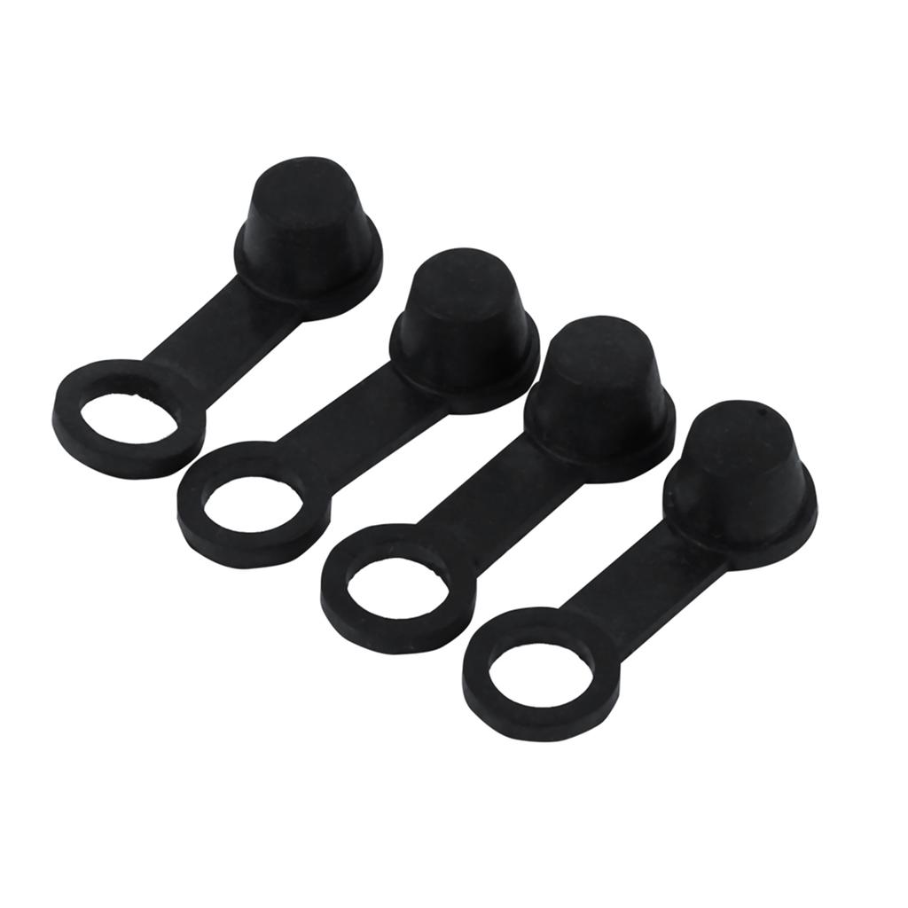 Tbest 4x Black Rubber Brake Bleeder Nipple   Dust Cover 8mm Motorcycle